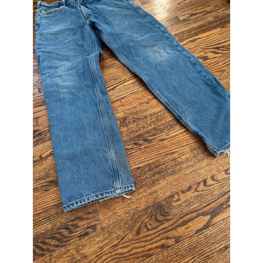 Vintage Carhartt Insulated Flannel Lined Workwear Denim Jeans Pants 36 X 34 - Picture 3 of 8